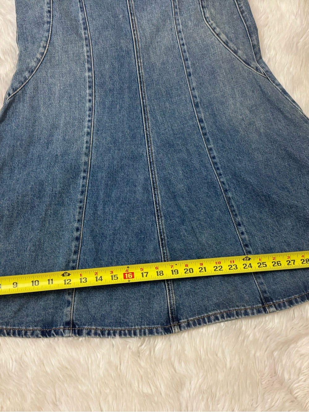 BDG Kendall Denim Maxi Skirt Flare Mermaid Blue Jean Y2K 90s Boho Women Sz L - Picture 5 of 10